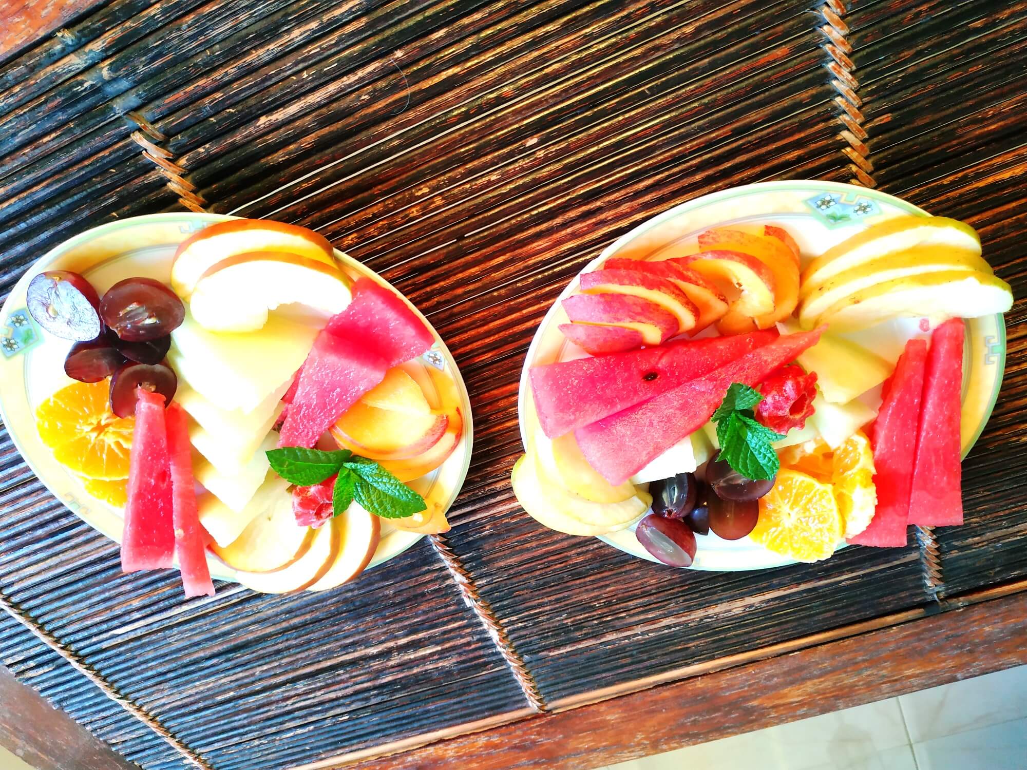 platos de frutas