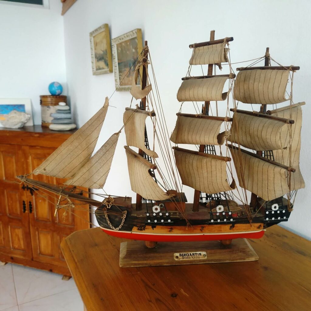 Maquette représentant une caravelle ancienne